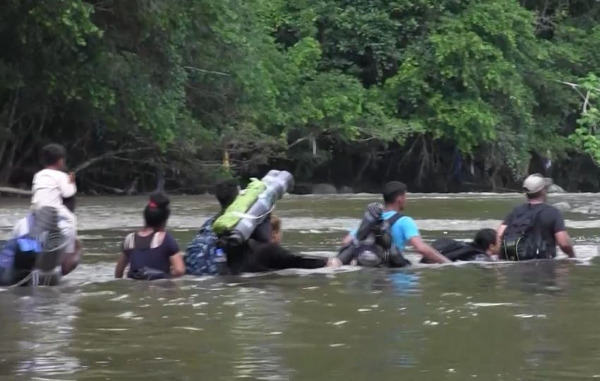 Migrantes continúan atravesando la selva del Darién. 