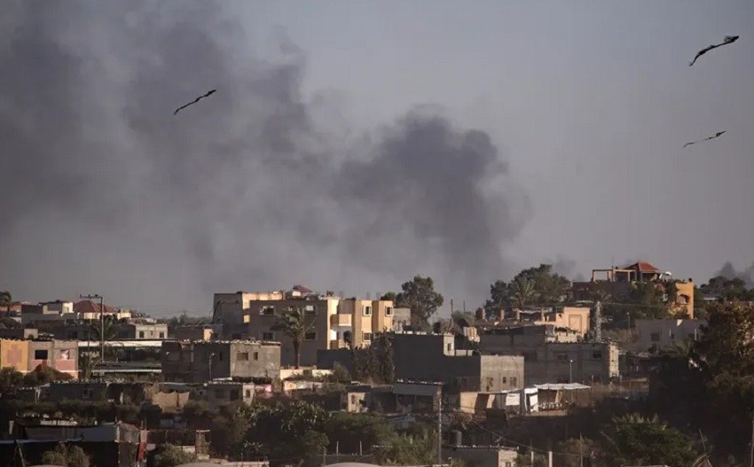 Combates en Shujaiya, ciudad de Gaza. Foto: EFE