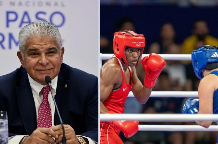 El mandatario José Raúl Mulino y Atheyna Bylon durante su participación. Fotos: Instagram/Comité Olímpico de Panamá