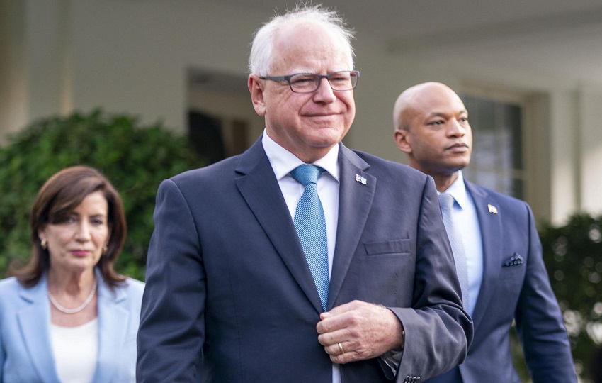 Tim Walz, de 60 años, es el gobernador de Minnesota desde 2019. Foto: EFE