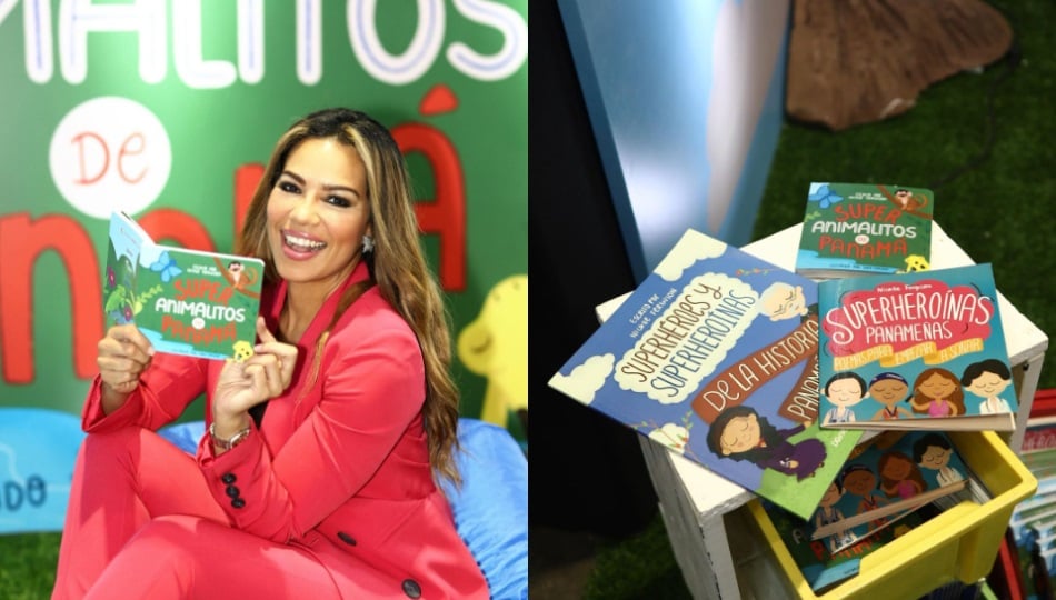 Nicolle Ferguson y sus tres libros. Fotos: @nicollefergusonb