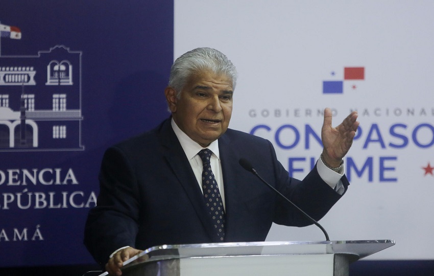 El presidente José Raúl Mulino realizó el anuncio este jueves. Foto: EFE/ Carlos Lemos