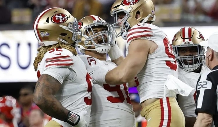 Jugadores del San Francisco 49ers. Foto: EFE 