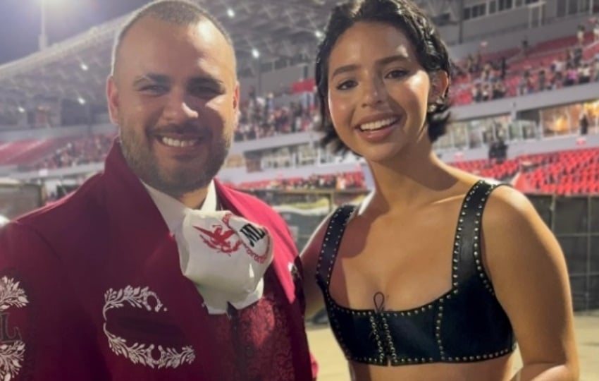 Alfonso López y Ángela Aguilar. Foto: Instagram