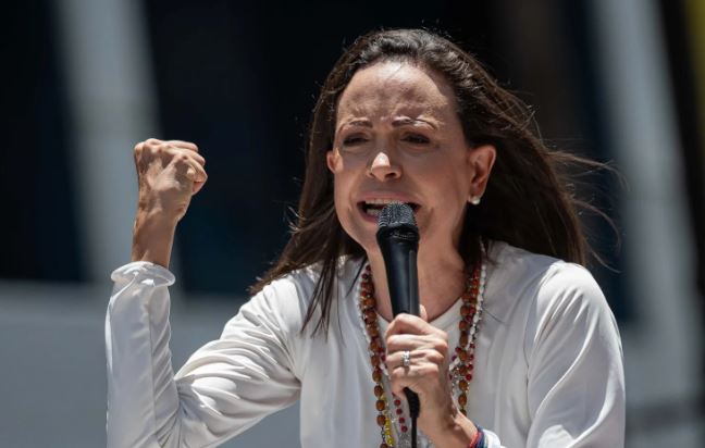 María Corina Machado responde ante acusaciones tras orden de captura contra Edmundo González. Foto: EFE