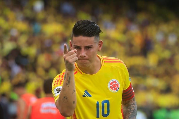 James Rodríguez anotó el segundo gol para Colombia. Foto: EFE