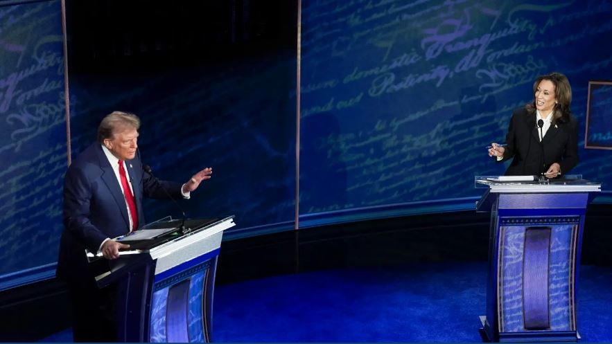 El candidato republicano Donald J. Trump y aspirante demócrata Kamala Harris. Foto: EFE