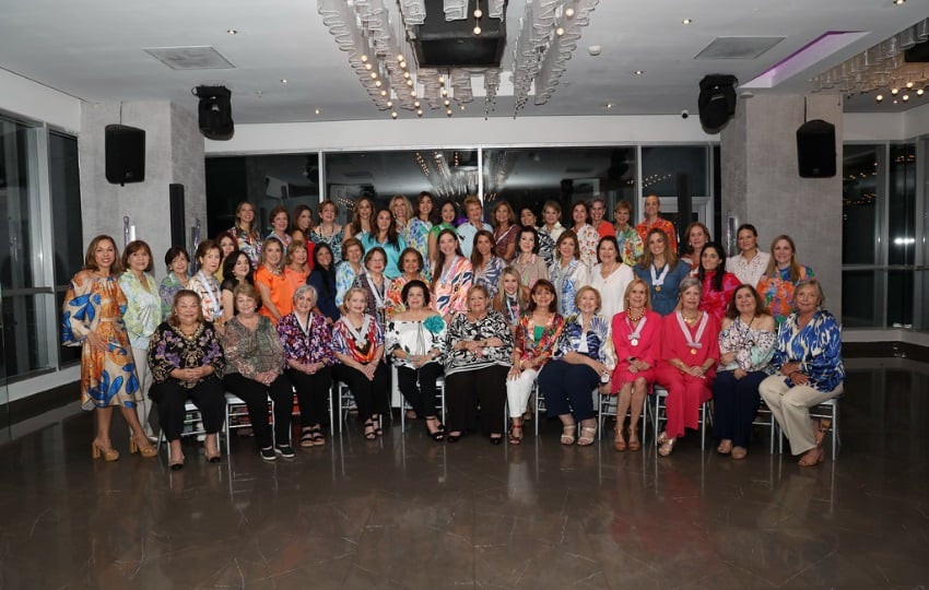 Grupo de Damas Guadalupanas en ágape de aniversario el pasado 10 septiembre. Foto: Cortesía