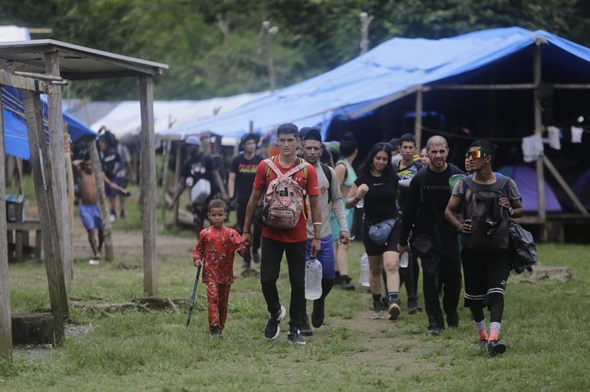 Migrantes en Darién. Foto: EFE/Archivo