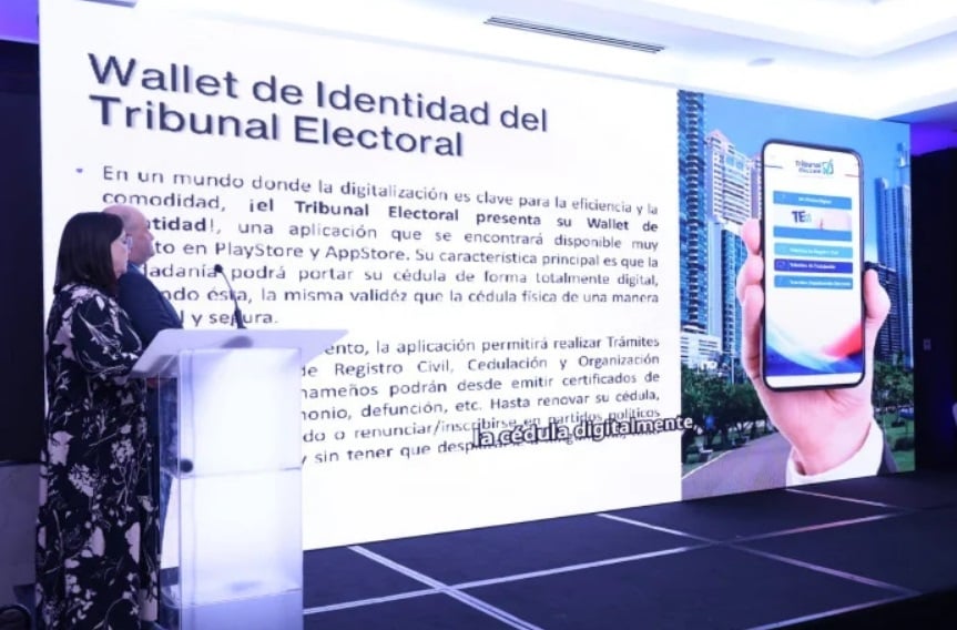 Durante la presentación del 'Wallet de Identidad Digital' . Foto: Tribunal Electoral