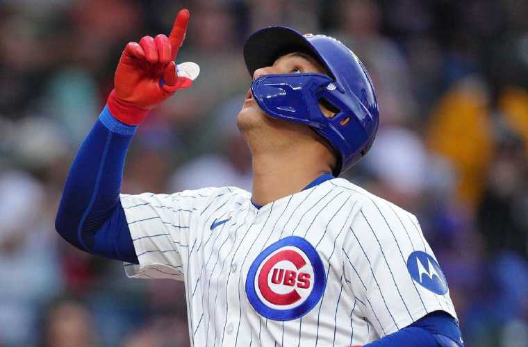 Miguel Amaya pegó un cuadrangular, para ayudar al triunfo de los Cachorros de Chicago. Foto: @Cubs