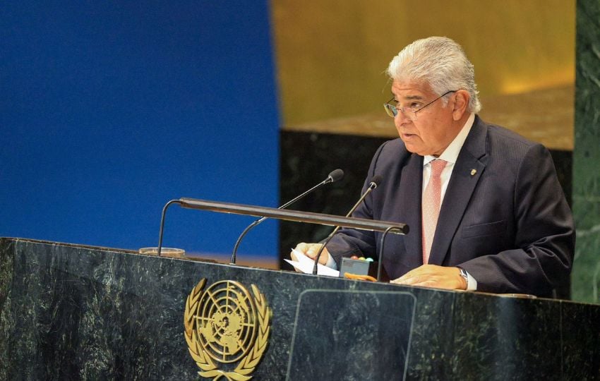 El presidente, José Raúl Mulino, durante su intervención en la Cumbre del Futuro. Foto: Cortesía