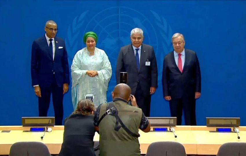 El presidente José Raúl Mulino fue recibido en la ONU. Foto: Cortesía