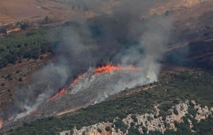 Uno de los lugares del sur del Líbano bombardeados por Israel. Foto: EFE