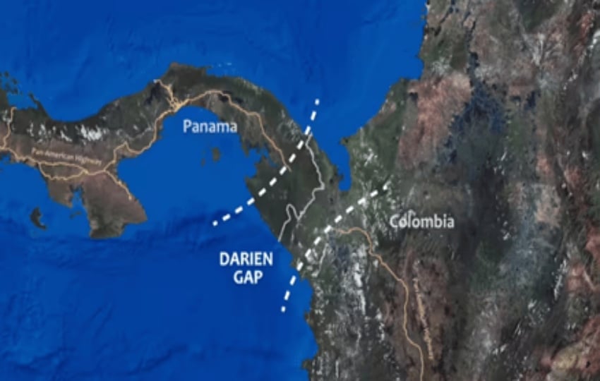 Frontera de Panamá con Colombia.