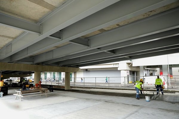 Parte inferior del puente que une la Tumba Muerto con la Vía Tocumen. Foto: Cortesía MOP