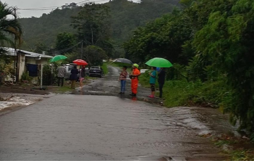 Desbordamiento de la quebrada San Agustín, en el distrito de Boquete. Foto: Cortesía