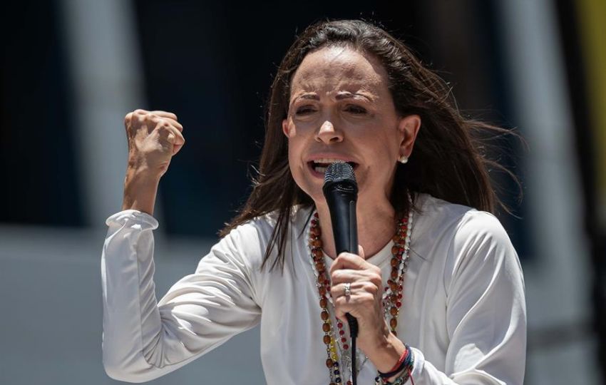 La líder opositora venezolana, María Corina Machado. Foto: EFE