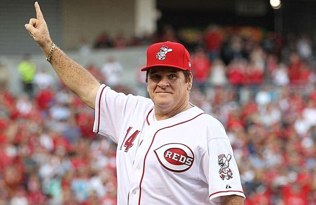 Pete Rose, jugó para los Rojos de Cincinnati.