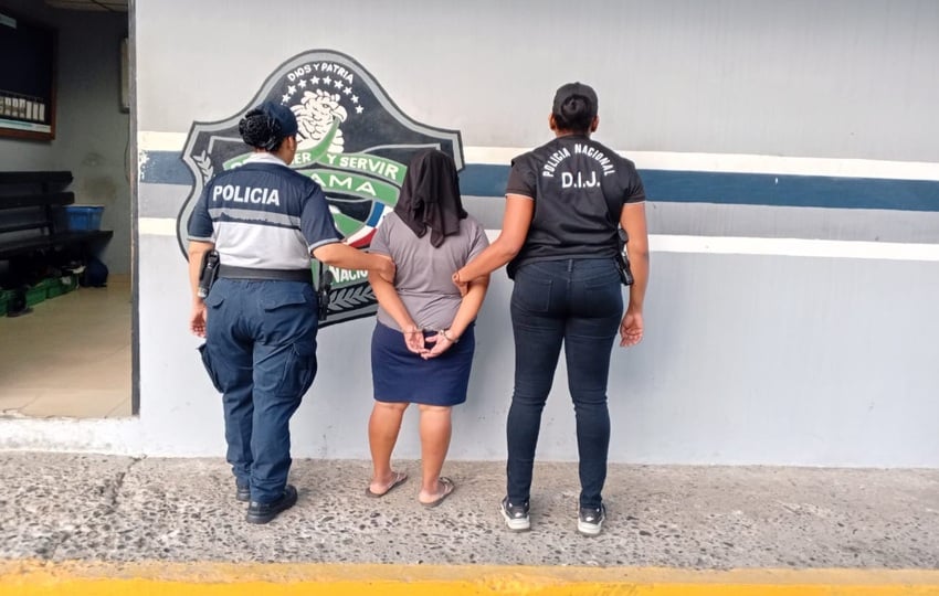 La aprehensión de la madre se dio en la Avenida 17 de Abril. Foto: Cortesía