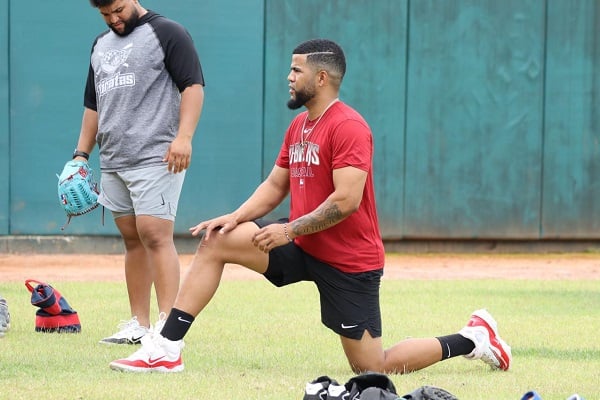 Darío Agrazal, durante los entrenamientos en el estadio Juan Demóstenes Arosemena. Foto: Fedebeis