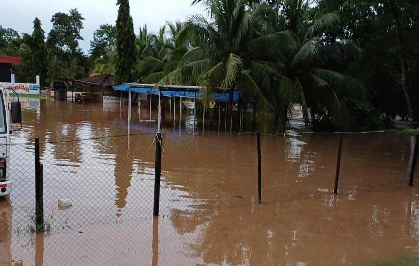 Sinaproc, mantiene estrictos monitoreos sobre los ríos Parita y Ocú, cuyas aguas se encuentran en niveles elevados debido a las intensas lluvias.. Foto. Thays Domínguez