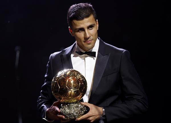 Rodri, ganador del Balón de Oro 2024. Foto: EFE