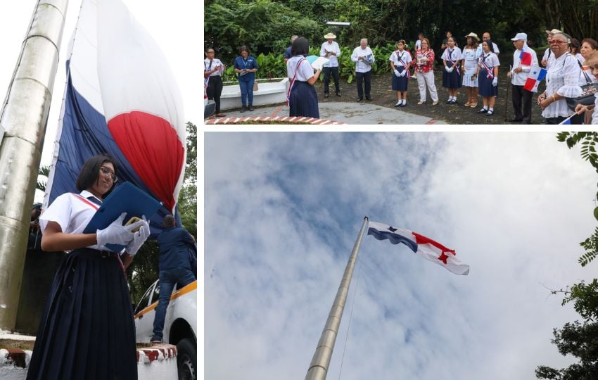 Ceremonia de cambio de la bandera nacional. Foto: Cortesía