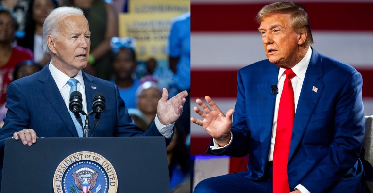 Joe Biden, actual presidente de EE.UU., junto a su sucesor Donald Trump. Foto: EFE