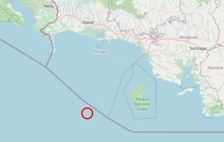 El Instituto de Geociencias de la estatal Universidad de Panamá (UP) señaló en su red social de X que el sismo se registró a las 2:30 hora local (07:54 GMT) con epicentro a 85 km al oeste de Coiba. 