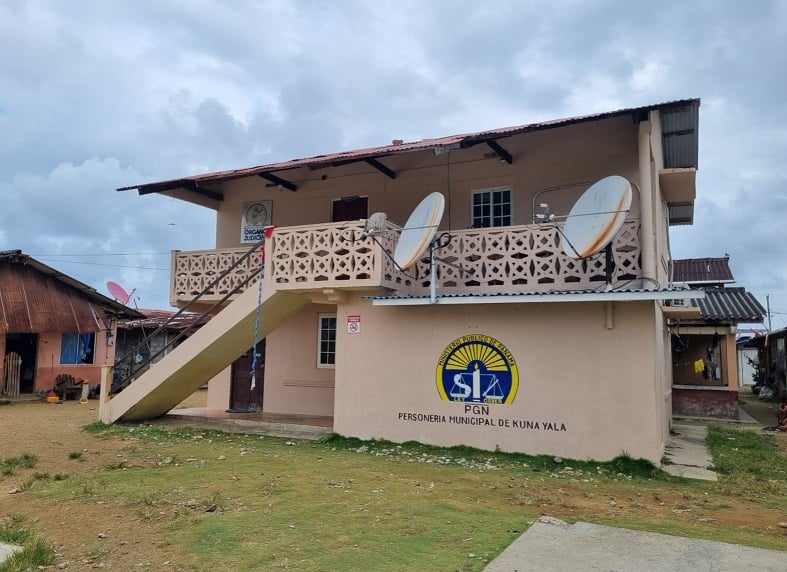 La audiencia se efectuó en la Personería Municipal de Guna Yala,  Foto: Diomedes Sánchez S. 