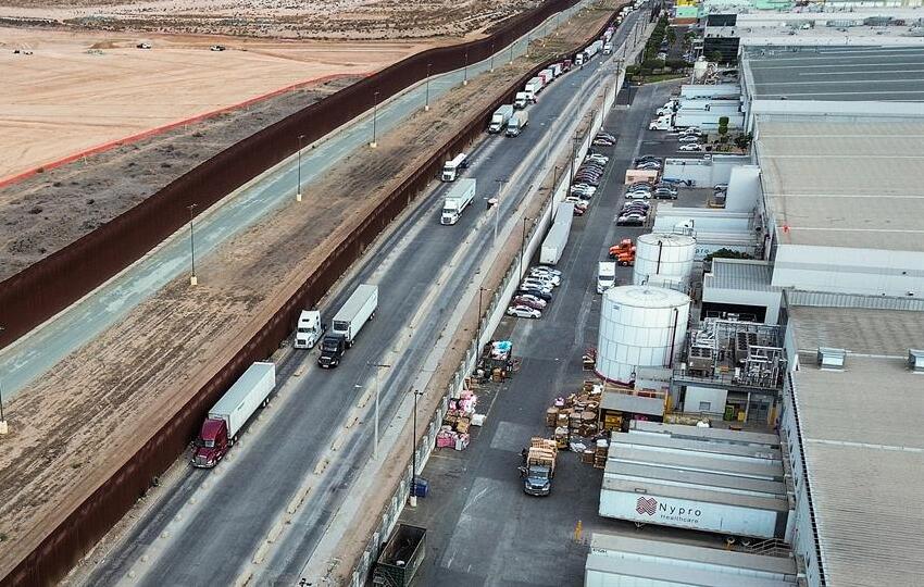 Sede de aduanas de transporte en Tijuana (México). Foto: EFE