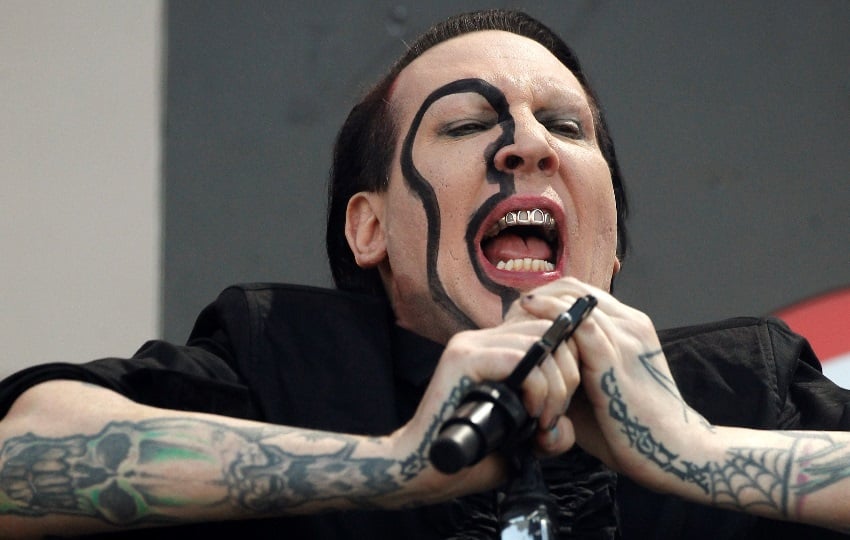 Marilyn Manson durante un concierto. Foto: EFE / Victor Lerena