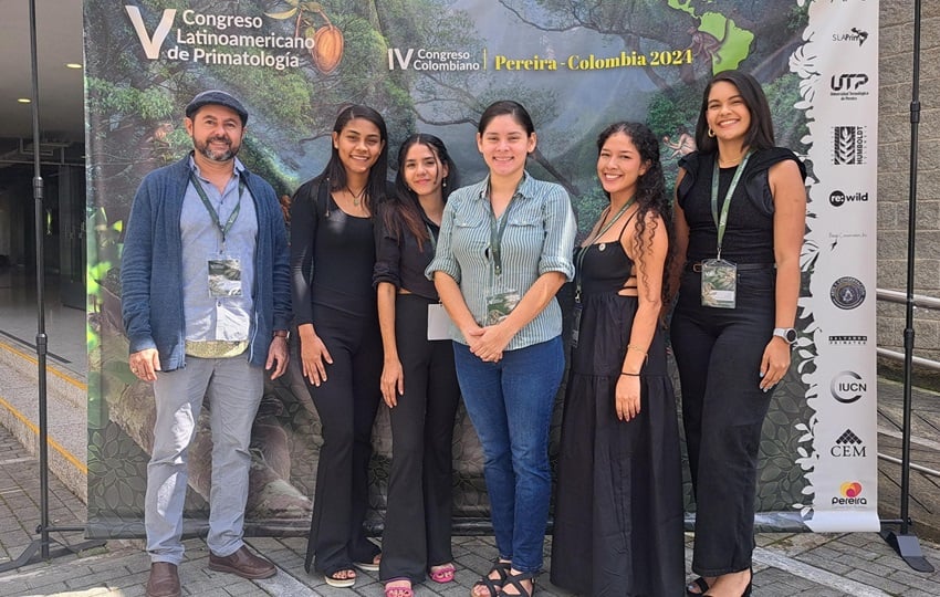 Representantes de Panamá en el congreso   Latinoamericano de Primatología. Foto: Cortesía