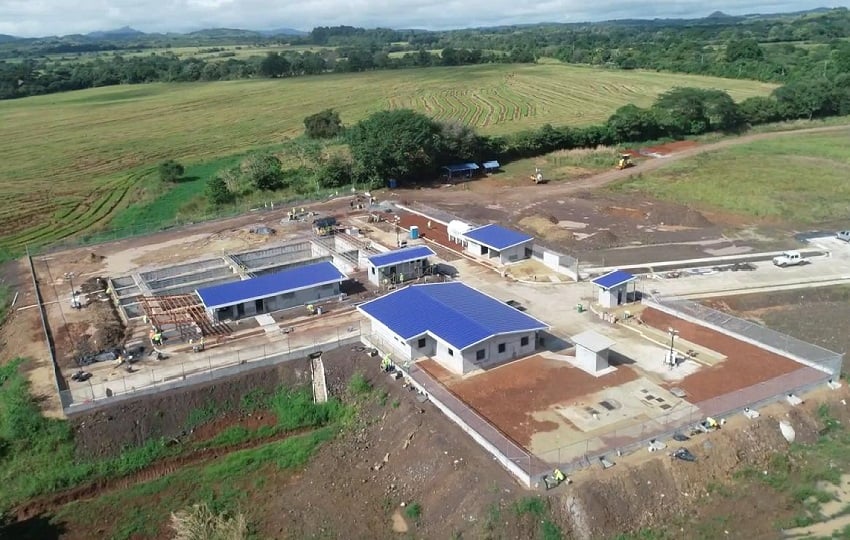 Instalaciones del  agua potable y alcantarillado sanitario en Ocú. Foto. Idaan