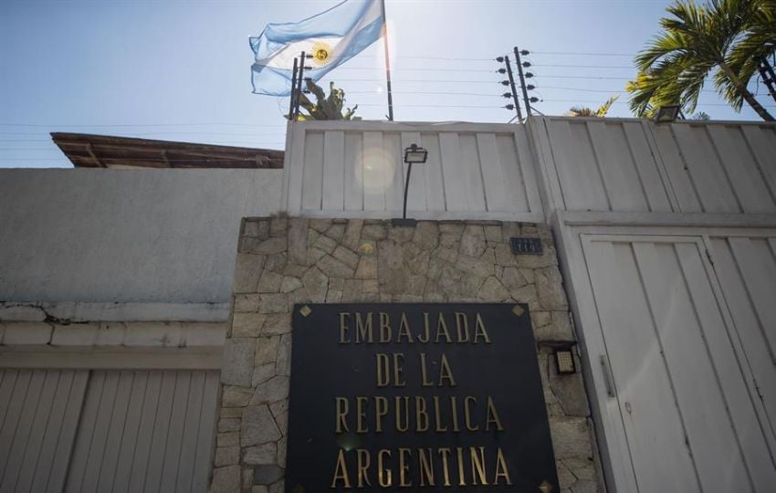 Sede de la Embajada de Argentina en Caracas (Venezuela). Foto: EFE