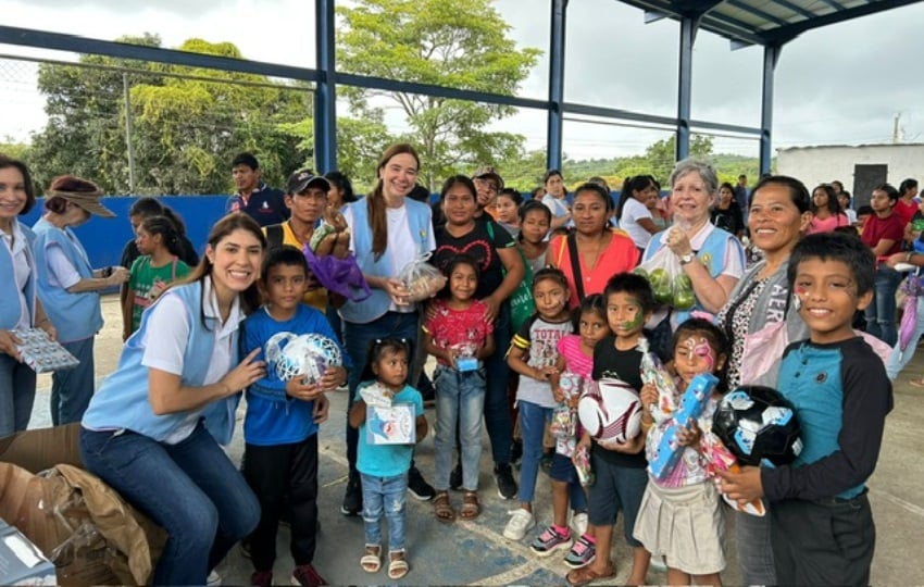 Todos los años se realiza la fiesta infantil navideña. Foto: Cortesía