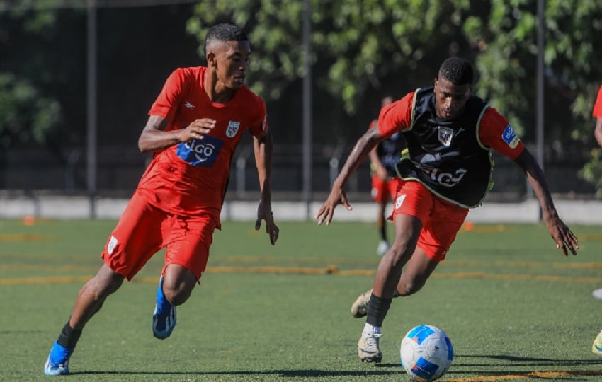 Jugadores de Panamá Sub-17 en los entrenamientos. Foto:FPF