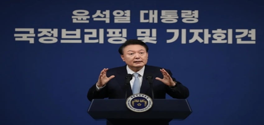 Presidente surcoreano Yoon Suk-yeol. Foto: EFE