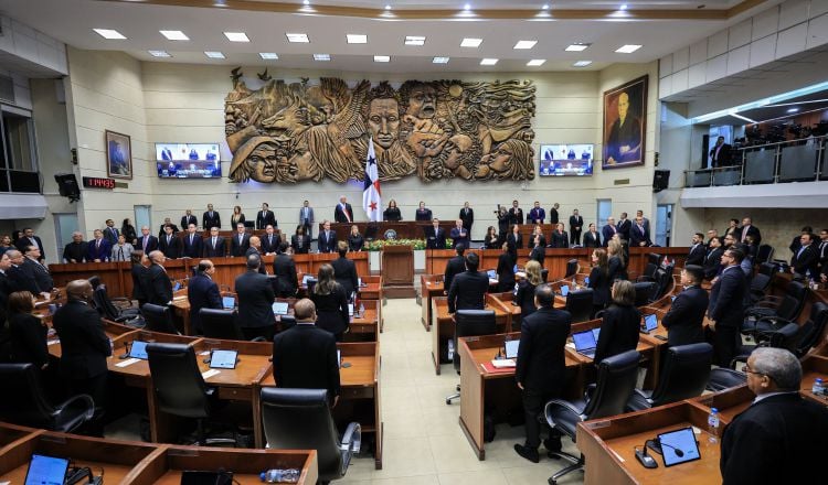 Una parte medular del discurso de Mulino ante la Asamblea fue referente al proyecto de ley No.163. Cortesía Presidencia