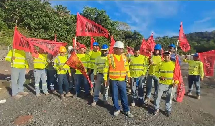 Miembros del Sindicato Único Nacional de Trabajadores de la Construcción y Similares (Suntracs). Foto: Cortesía