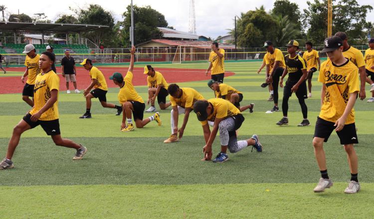 Jugadores de Bocas del Toro en los entrenamientos. Foto: Fedebeis