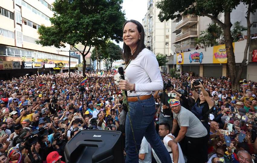 La líder antichavista María Corina Machado. EFE