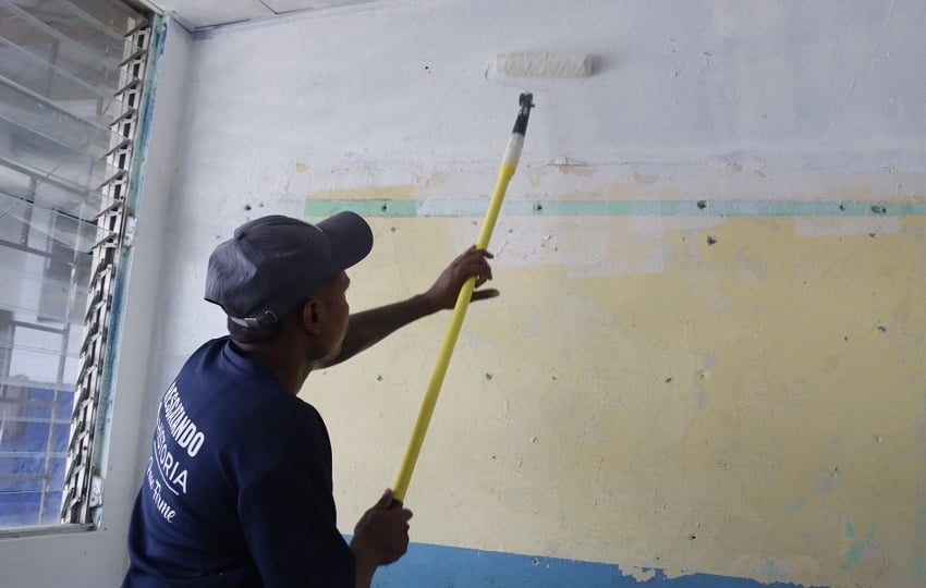 Trabajos en escuelas de Panamá Centro. Foto: Cortesía