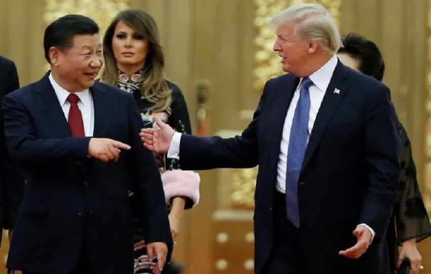 Donald Trump junto al mandatario de China, Xi Jinping. Foto: EFE