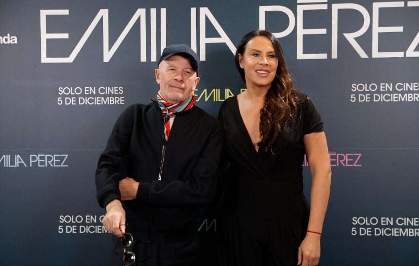 La cineasta Jacques Audiard y la actriz Karla Sofía Gascón. Foto: EFE / Zipi Aragón