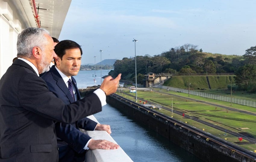 Visita del secretario de Estado, Marco Rubio, al Canal de Panamá. Foto: Cortesía