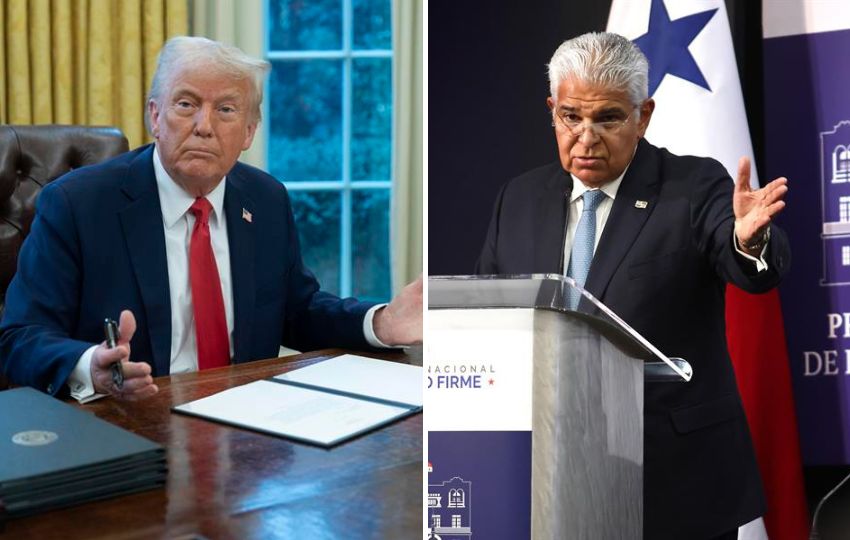 Donald Trump, presidente de Estados Unidos, y José Raúl Mulino, presidente de Panamá. Fotos: EFE