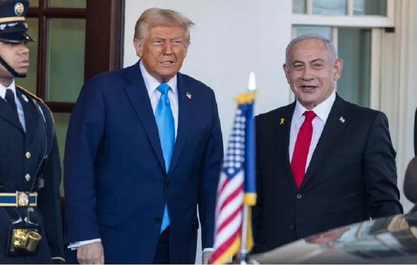 El primer ministro israelí Benjamin Netanyahu y  y el presidente estadounidense Donald Trump. Foto: EFE