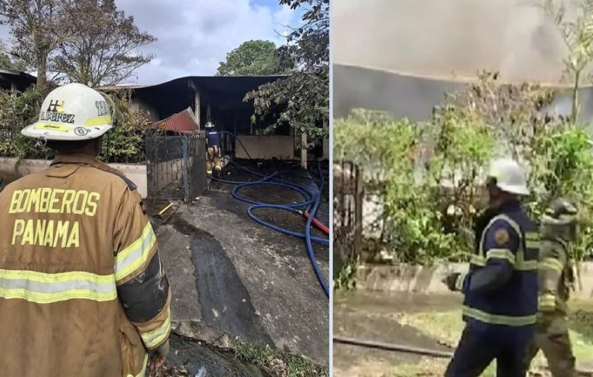 Según informes de las autoridades, las llamas atraparon a las víctimas en el baño de la vivienda. Foto: @bomberospanama